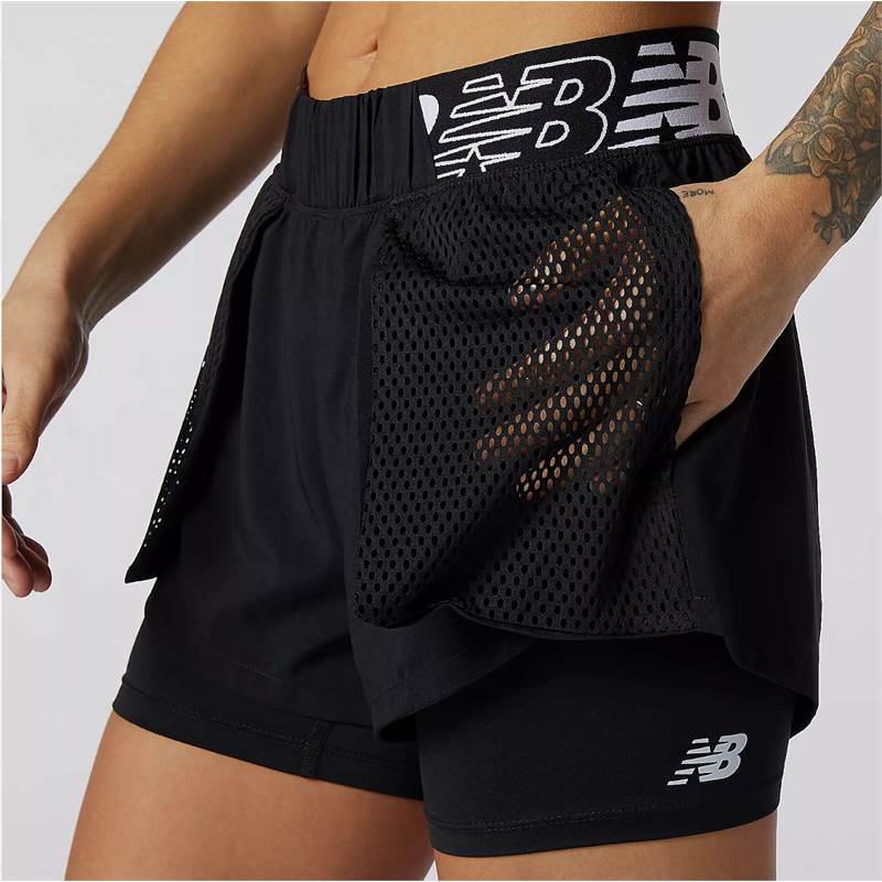 New Balance Womens Relentless 2-in-1 Shorts-2